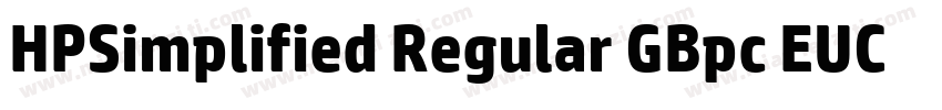 HPSimplified Regular GBpc EUC H字体转换